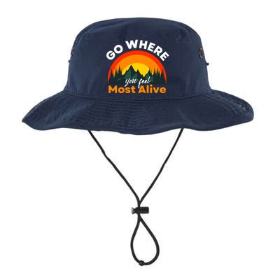 Go Where You Feel Most Alive Sunset Nature Legacy Cool Fit Booney Bucket Hat