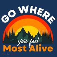 Go Where You Feel Most Alive Sunset Nature 16 in Basic Backpack