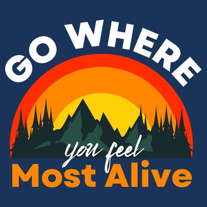 Go Where You Feel Most Alive Sunset Nature 16 in Basic Backpack