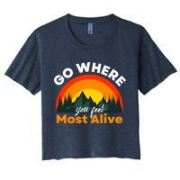 Go Where You Feel Most Alive Sunset Nature Crop Top