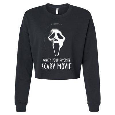 Ghostface Whats Your Favorite Scary Movie Halloween Cropped Pullover Crew