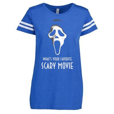 Ghostface Whats Your Favorite Scary Movie Halloween Enza Ladies Jersey Football T-Shirt