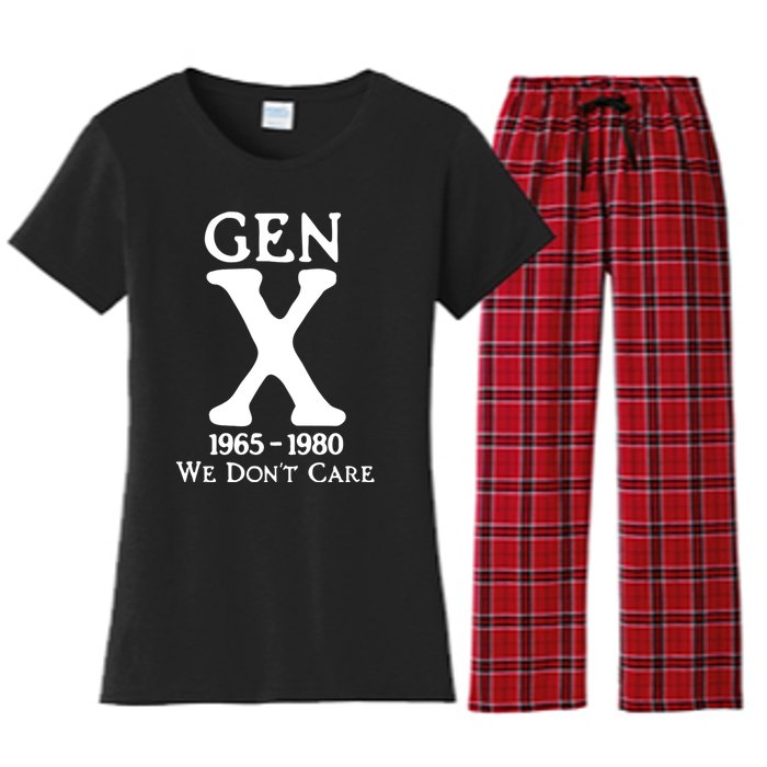 Gen X 1965 1980 We DonT Care Women's Flannel Pajama Set