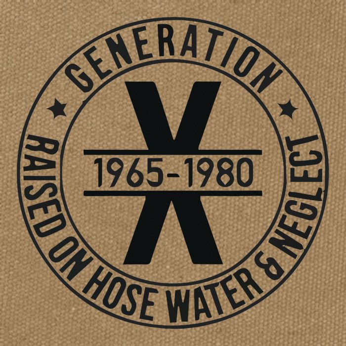 Generation X 1965 1980 Raised On Hose Water And Neglect Cotton Canvas Backpack