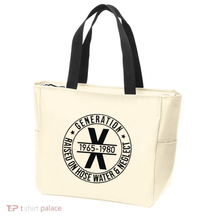 Generation X 1965 1980 Raised On Hose Water And Neglect Zip Tote Bag