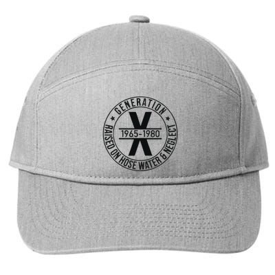Generation X 1965 1980 Raised On Hose Water And Neglect 7-Panel Snapback Hat