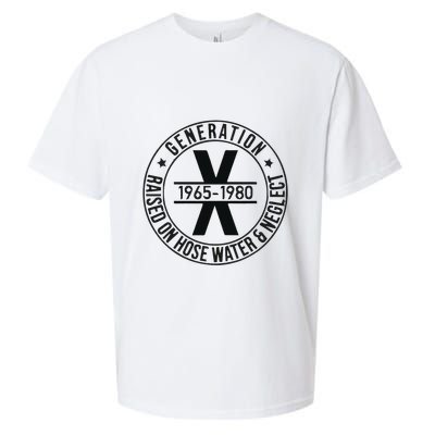 Generation X 1965 1980 Raised On Hose Water And Neglect Sueded Cloud Jersey T-Shirt