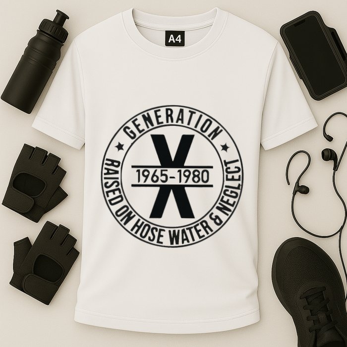 Generation X 1965 1980 Raised On Hose Water And Neglect Performance Shirt