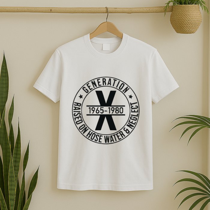 Generation X 1965 1980 Raised On Hose Water And Neglect T-Shirt