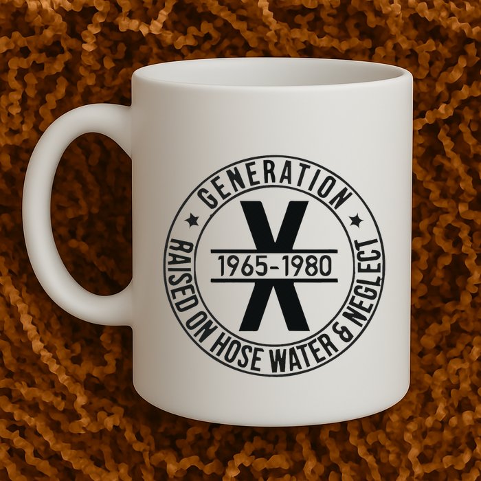 Generation X 1965 1980 Raised On Hose Water And Neglect Mug