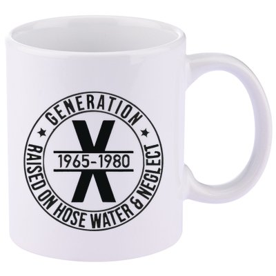 Generation X 1965 1980 Raised On Hose Water And Neglect 11oz C Handle Ceramic Mug