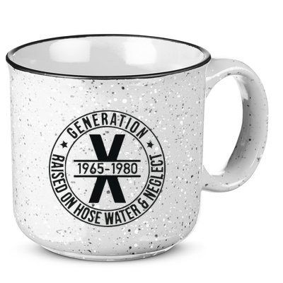 Generation X 1965 1980 Raised On Hose Water And Neglect 15oz Campfire Ceramic Mug