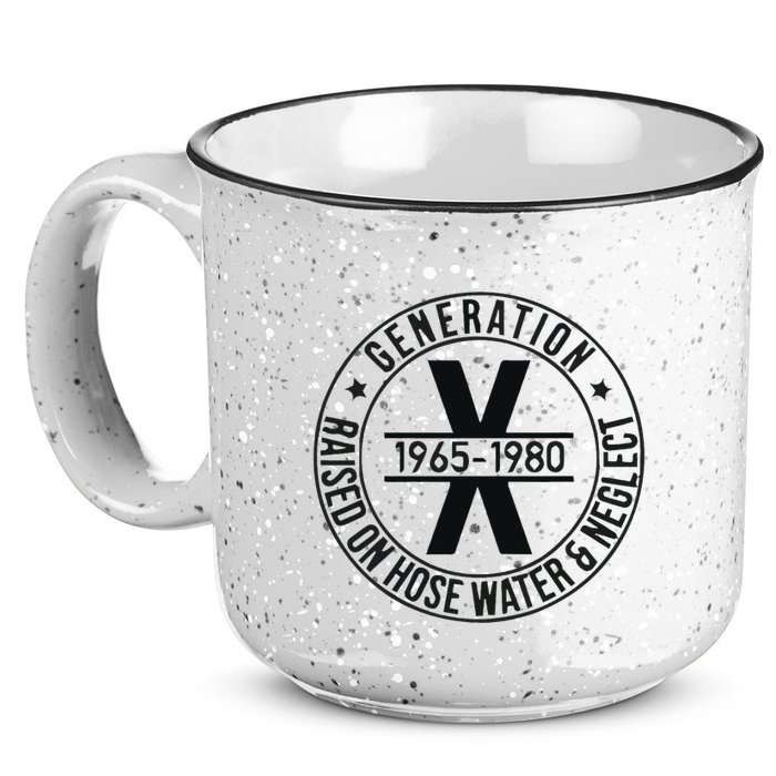 Generation X 1965 1980 Raised On Hose Water And Neglect 15oz Campfire Ceramic Mug