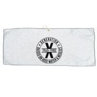 Generation X 1965 1980 Raised On Hose Water And Neglect Large Microfiber Waffle Golf Towel