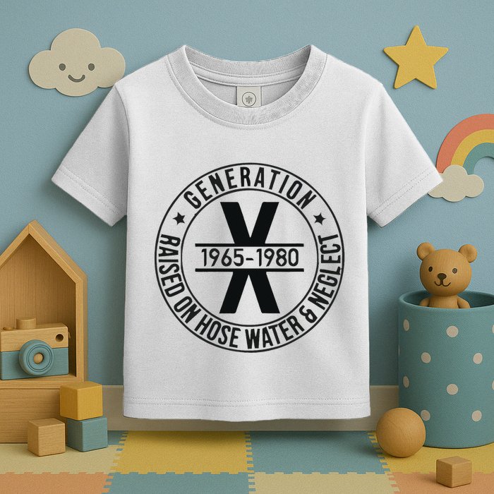 Generation X 1965 1980 Raised On Hose Water And Neglect Toddler T-Shirt