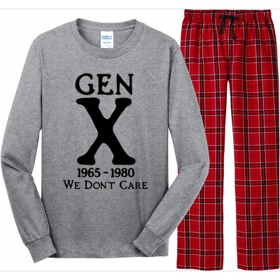 Gen X 1965 1980 We DonT Care Long Sleeve Pajama Set