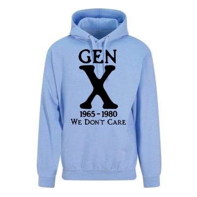 Gen X 1965 1980 We DonT Care Unisex Surf Hoodie