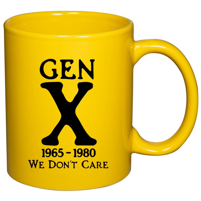 Gen X 1965 1980 We DonT Care 11oz C Handle Ceramic Mug