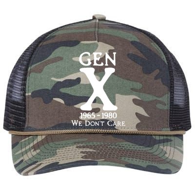 Gen X 1965 1980 We DonT Care Retro Rope Trucker Hat Cap