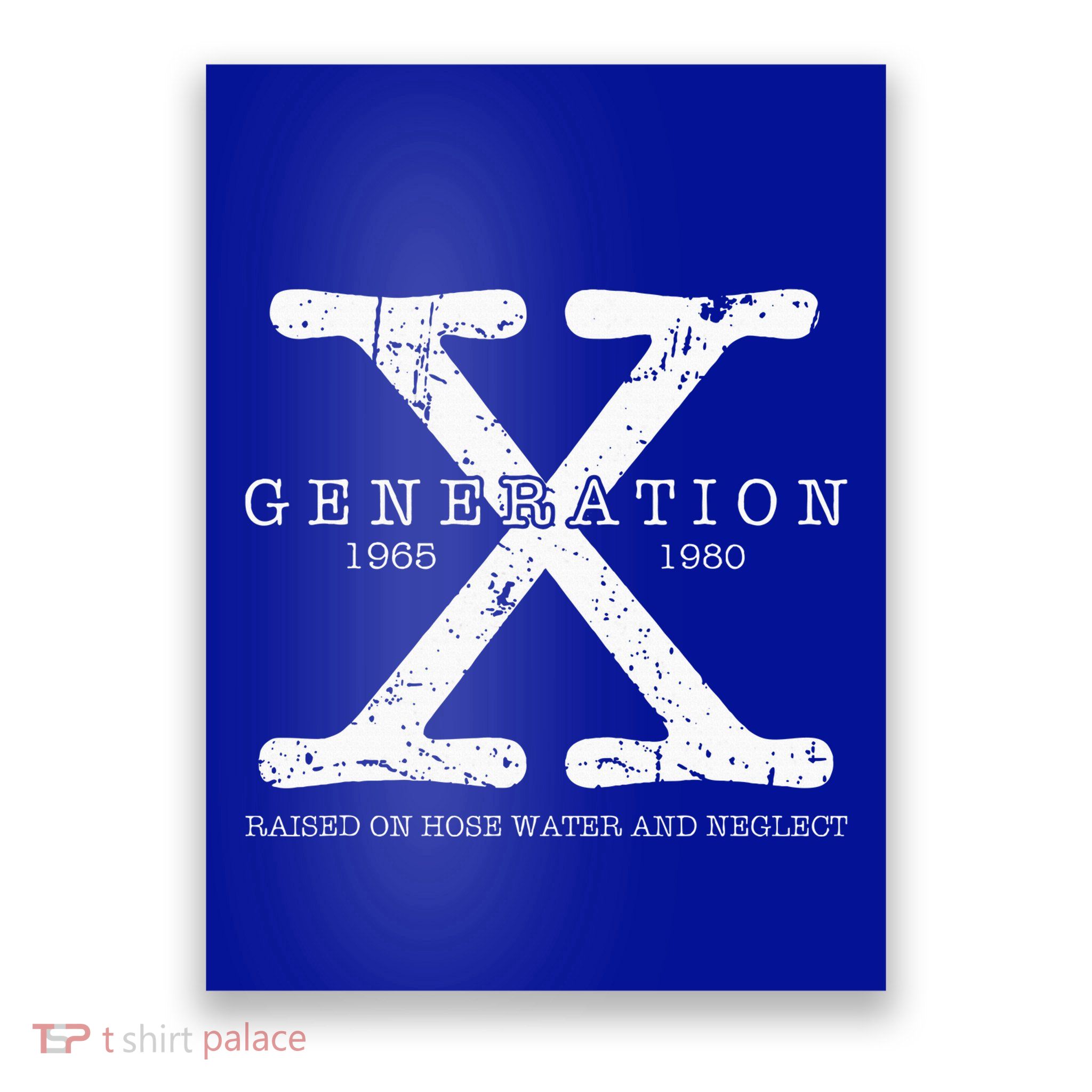 Generation X 1965 1980 Raised On Hose Water And Neglect Poster