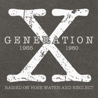Generation X 1965 1980 Raised On Hose Water And Neglect Cotton Canvas Backpack