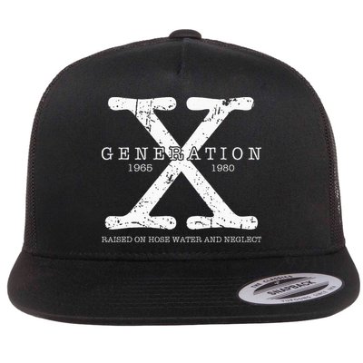 Generation X 1965 1980 Raised On Hose Water And Neglect Flatbill Hat