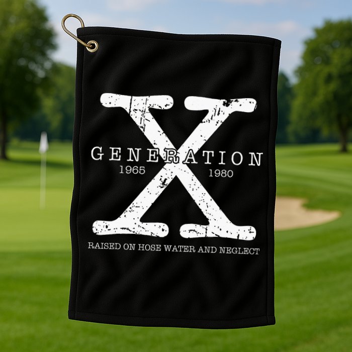 Generation X 1965 1980 Raised On Hose Water And Neglect Golf Towel