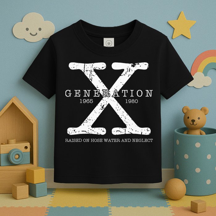 Generation X 1965 1980 Raised On Hose Water And Neglect Toddler T-Shirt