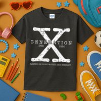 Generation X 1965 1980 Raised On Hose Water And Neglect Kids T-Shirt