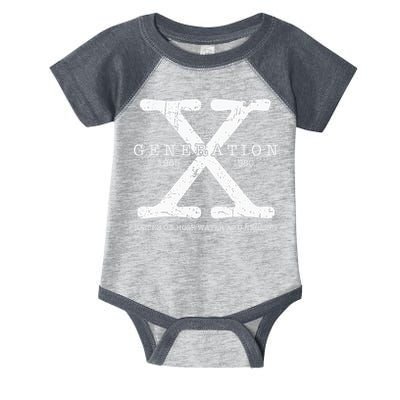 Generation X 1965 1980 Raised On Hose Water And Neglect Infant Baby Jersey Bodysuit