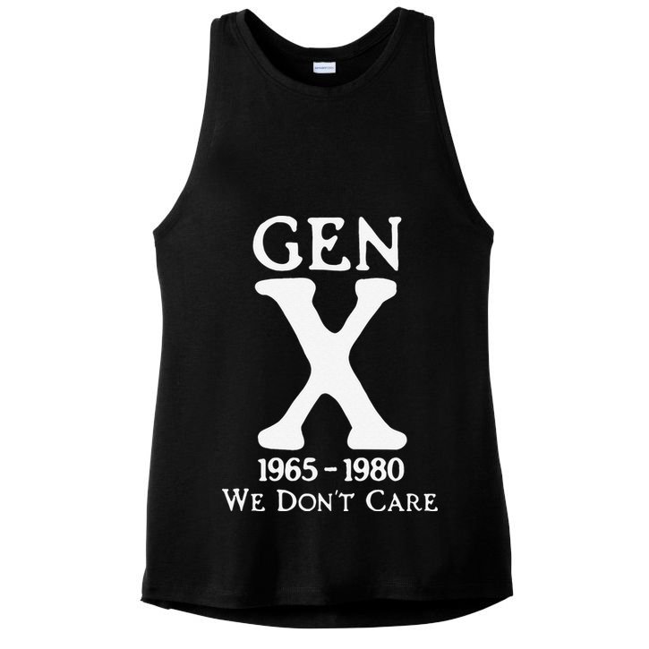 Gen X 1965 1980 We Dont Care Gift Ladies PosiCharge Tri-Blend Wicking Tank