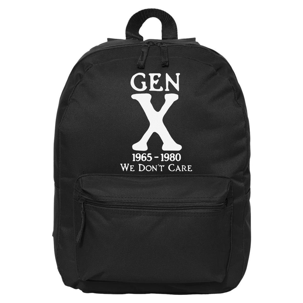 Gen X 1965 1980 We Dont Care Gift 16 in Basic Backpack