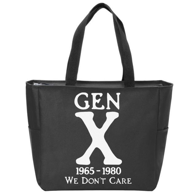Gen X 1965 1980 We Dont Care Gift Zip Tote Bag
