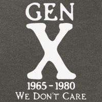 Gen X 1965 1980 We Dont Care Gift Cotton Canvas Backpack
