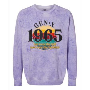 Gen X 1965 Generation X Not Over The Hill Colorblast Crewneck Sweatshirt