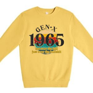 Gen X 1965 Generation X Not Over The Hill Premium Crewneck Sweatshirt