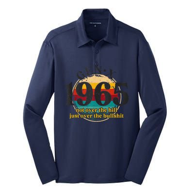 Gen X 1965 Generation X Not Over The Hill Silk Touch Performance Long Sleeve Polo