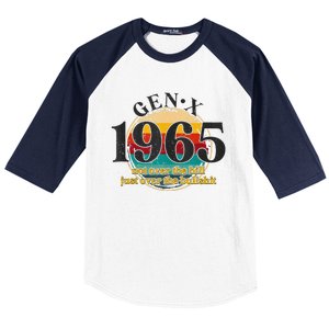 Gen X 1965 Generation X Not Over The Hill Baseball Sleeve Shirt