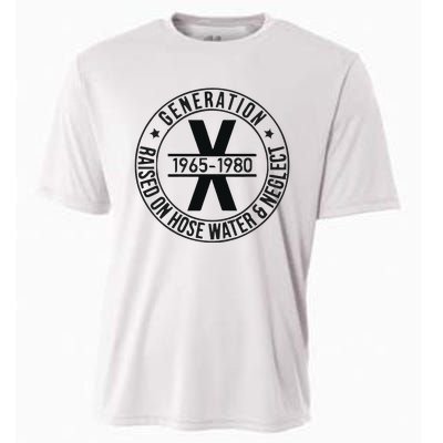 Generation X 1965 1980 Raised On Hose Water And Neglect Cooling Performance Crew T-Shirt