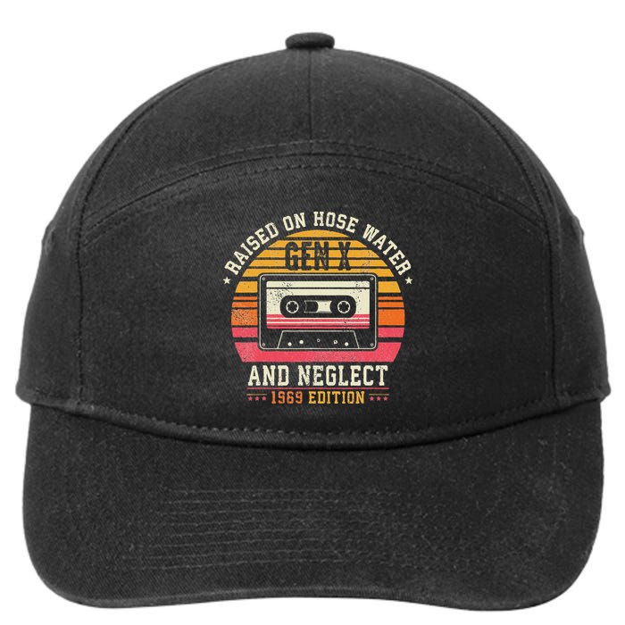 Gen X 1969 Edition Raised On Hose Water And Neglect 7-Panel Snapback Hat