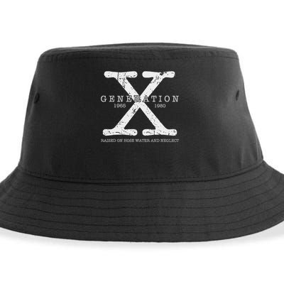 Generation X 1965 1980 Raised On Hose Water And Neglect Sustainable Bucket Hat