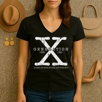 Generation X 1965 1980 Raised On Hose Water And Neglect Women's V-Neck T-Shirt