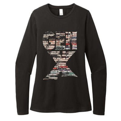 Gen X 80s Rock Cassettes Womens CVC Long Sleeve Shirt