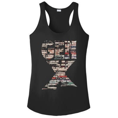 Gen X 80s Rock Cassettes Ladies PosiCharge Competitor Racerback Tank