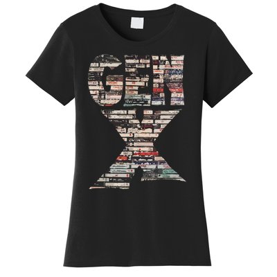 Gen X 80s Rock Cassettes Women's T-Shirt