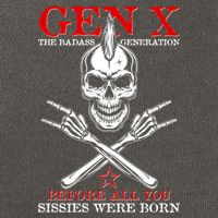 Generation X Before All You Sissie Were Born Rock On Skull Cotton Canvas Backpack