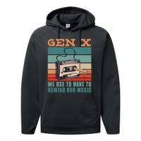 Gen X Cassette Tape Pencil Retro Music Performance Fleece Hoodie