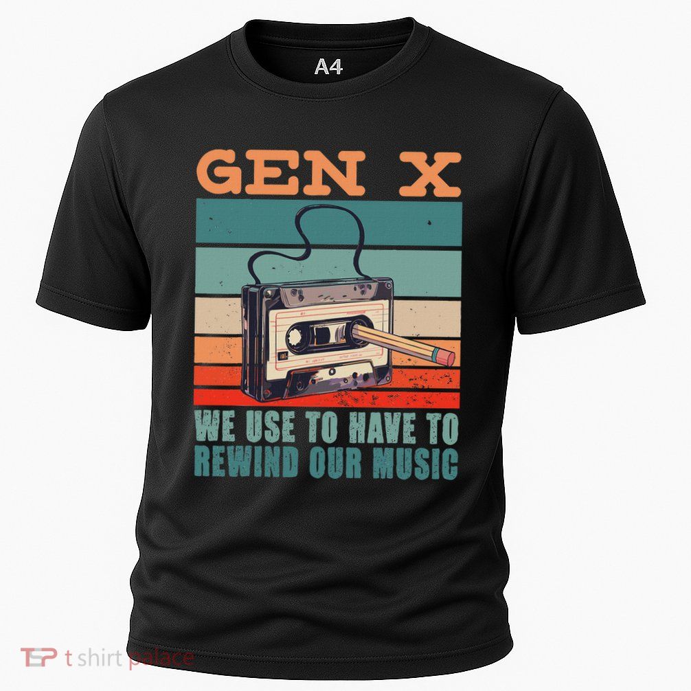 Gen X Cassette Tape Pencil Retro Music Performance Shirt