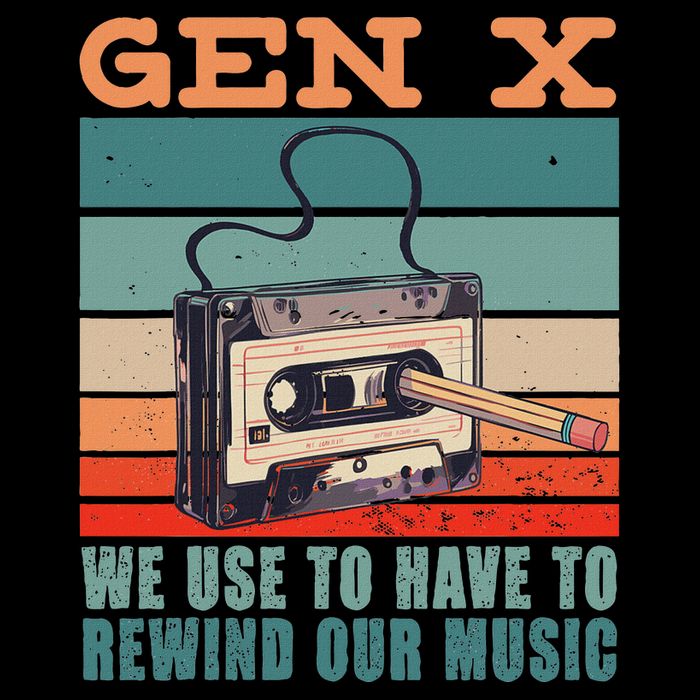 Gen X Cassette Tape Pencil Retro Music Cooling Performance Crew T-Shirt