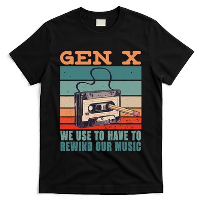 Gen X Cassette Tape Pencil Retro Music T-Shirt